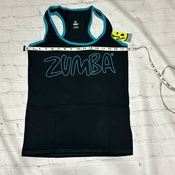ZUMBA FITNESS sporty stretchy tank top Green “Join the Party” XXLarge NWT - Picture 7 of 9